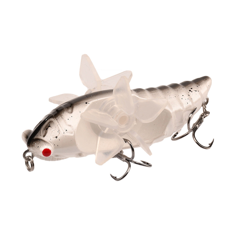 Bionic Cicada Hard Fish Lure - Spinning Fishing Bait with Propeller Treble Hook for Freshwater and Saltwater Fishing - 7.5cm/14g - Lifelike Design for Increased Catch Rates - For Anglers - Suitable for Bass, Trout, and Other
