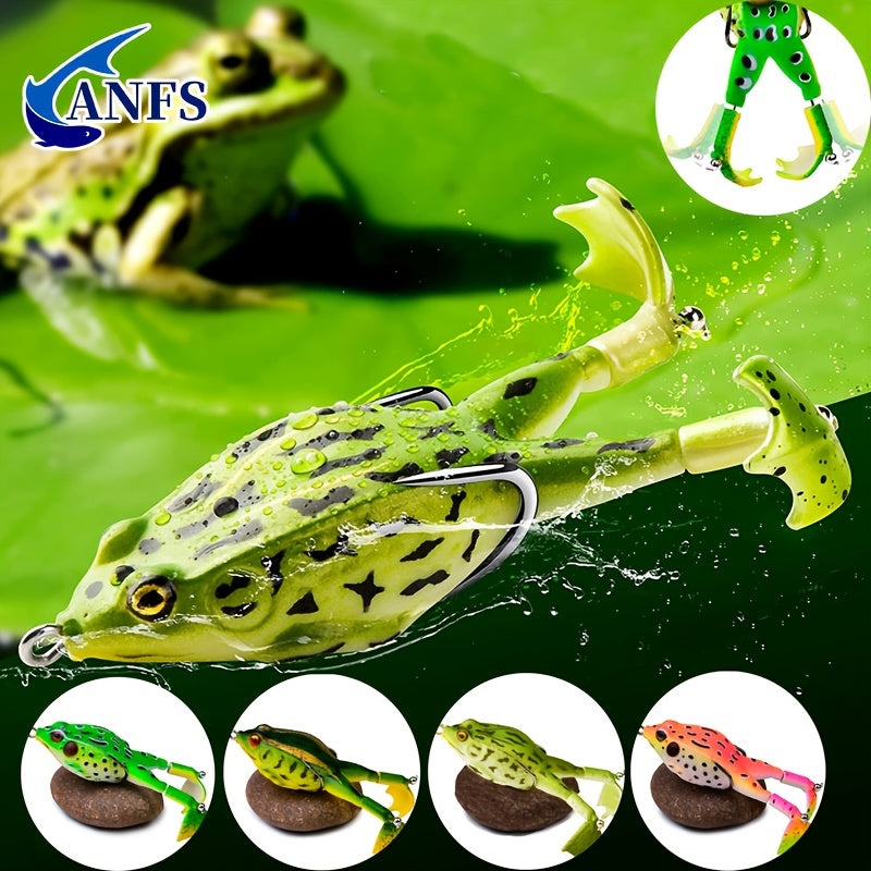 1pc Soft Frog Fishing Lures With Rotating Legs - Realistic Design For Increased Bites And Hookups - For Bass & Freshwater Fishing - Suitable for All Seasons - Great Gift for Anglers