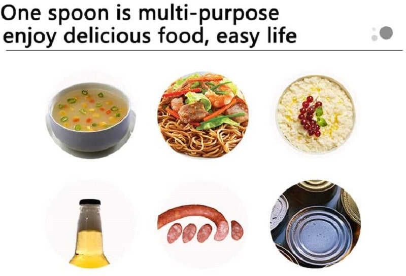 10-in-1 Multi-Functional Spork: Stainless Steel Portable Utensil Spoon, Can Opener, Serrated Knife, Wrench, Direction Indicator, Harpoon - Perfect For Outdoor Camping, Hiking, Picnic & Travel!