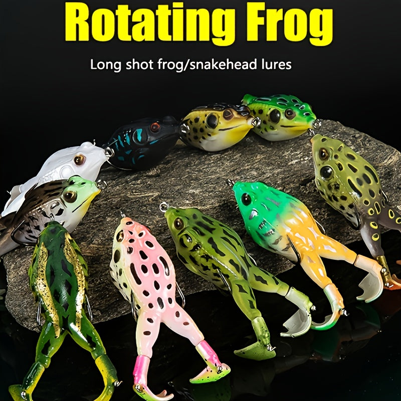 1pc Soft Frog Fishing Lures With Rotating Legs - Realistic Design For Increased Bites And Hookups - For Bass & Freshwater Fishing - Suitable for All Seasons - Great Gift for Anglers