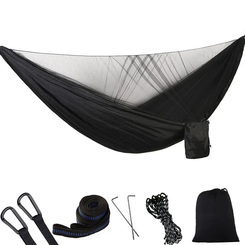 2 Person Camping Hammock with Mosquito Net, Ultralight Equipment, Swing for Adults, Hanging Hammock