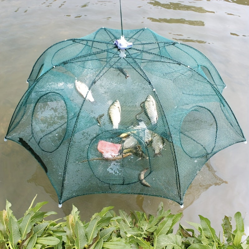 Foldable Hexagonal 1pc Umbrella Fishing Net - Catch Minnow, Crayfish, and Crabs Effortlessly!