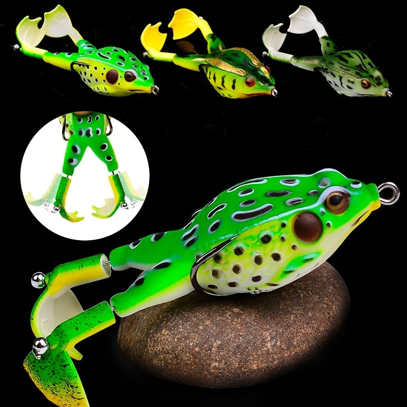 1pc Soft Frog Fishing Lures With Rotating Legs - Realistic Design For Increased Bites And Hookups - For Bass & Freshwater Fishing - Suitable for All Seasons - Great Gift for Anglers