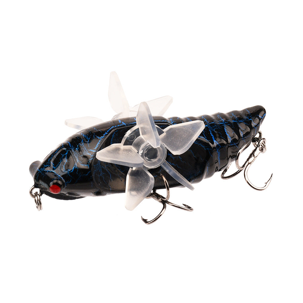 Bionic Cicada Hard Fish Lure - Spinning Fishing Bait with Propeller Treble Hook for Freshwater and Saltwater Fishing - 7.5cm/14g - Lifelike Design for Increased Catch Rates - For Anglers - Suitable for Bass, Trout, and Other