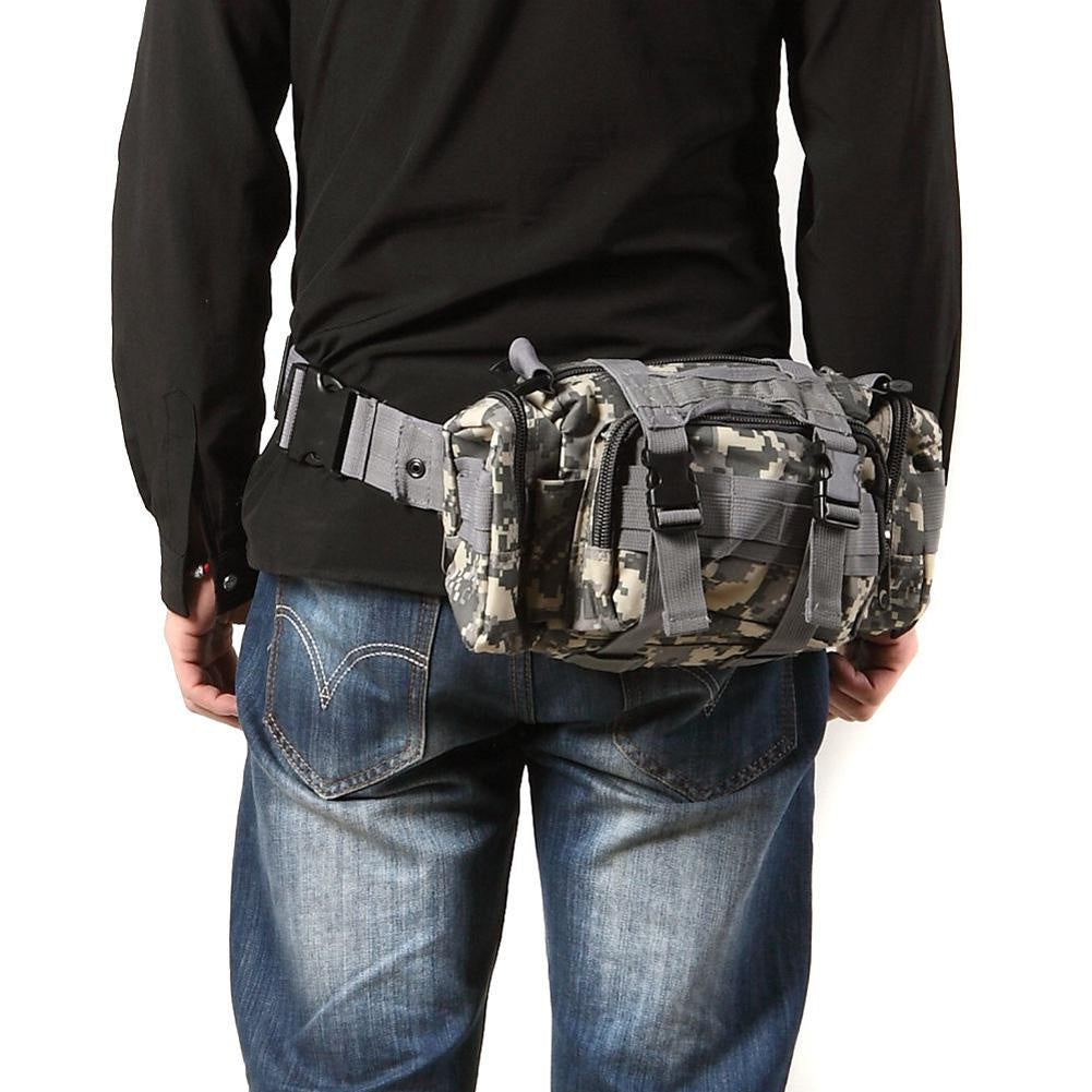 Army Green Tactical Waist Bag | Molle-Compatible, Hydrophobic, Multi-Pocket Design for Camping & Outdoor Adventures