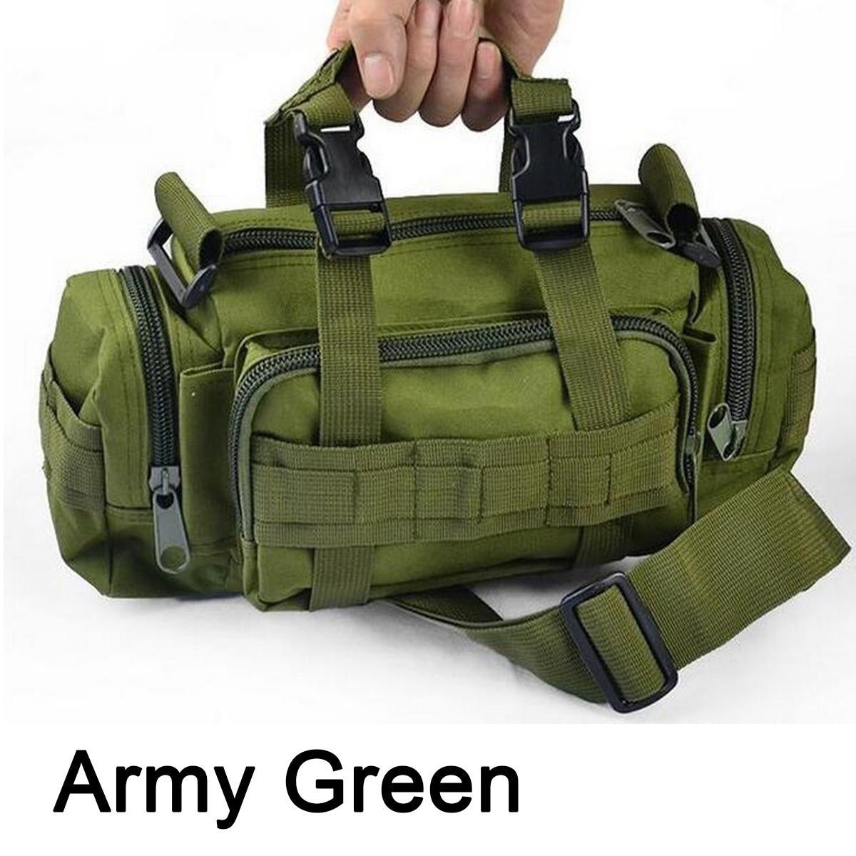 Army Green Tactical Waist Bag | Molle-Compatible, Hydrophobic, Multi-Pocket Design for Camping & Outdoor Adventures