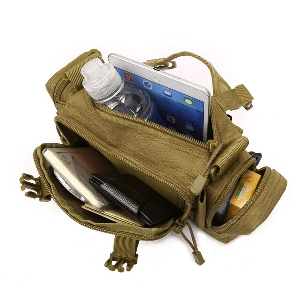 Army Green Tactical Waist Bag | Molle-Compatible, Hydrophobic, Multi-Pocket Design for Camping & Outdoor Adventures