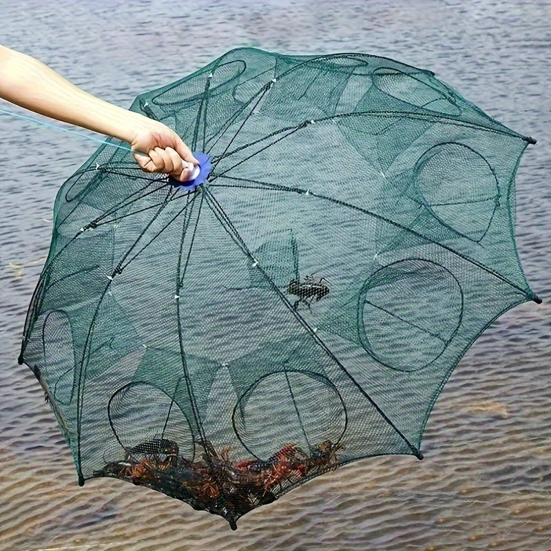 Foldable Hexagonal 1pc Umbrella Fishing Net - Catch Minnow, Crayfish, and Crabs Effortlessly!