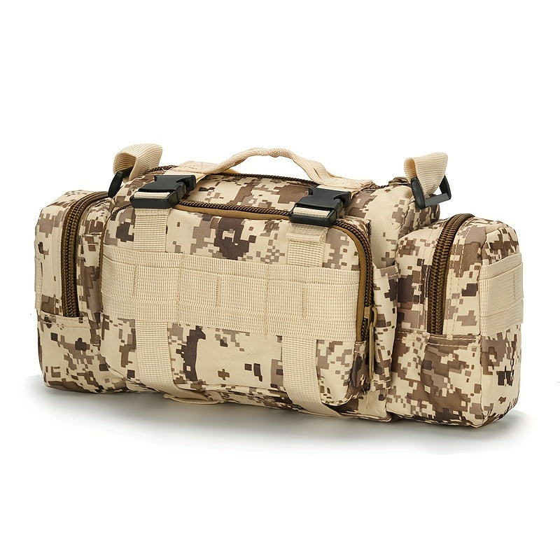 Army Green Tactical Waist Bag | Molle-Compatible, Hydrophobic, Multi-Pocket Design for Camping & Outdoor Adventures