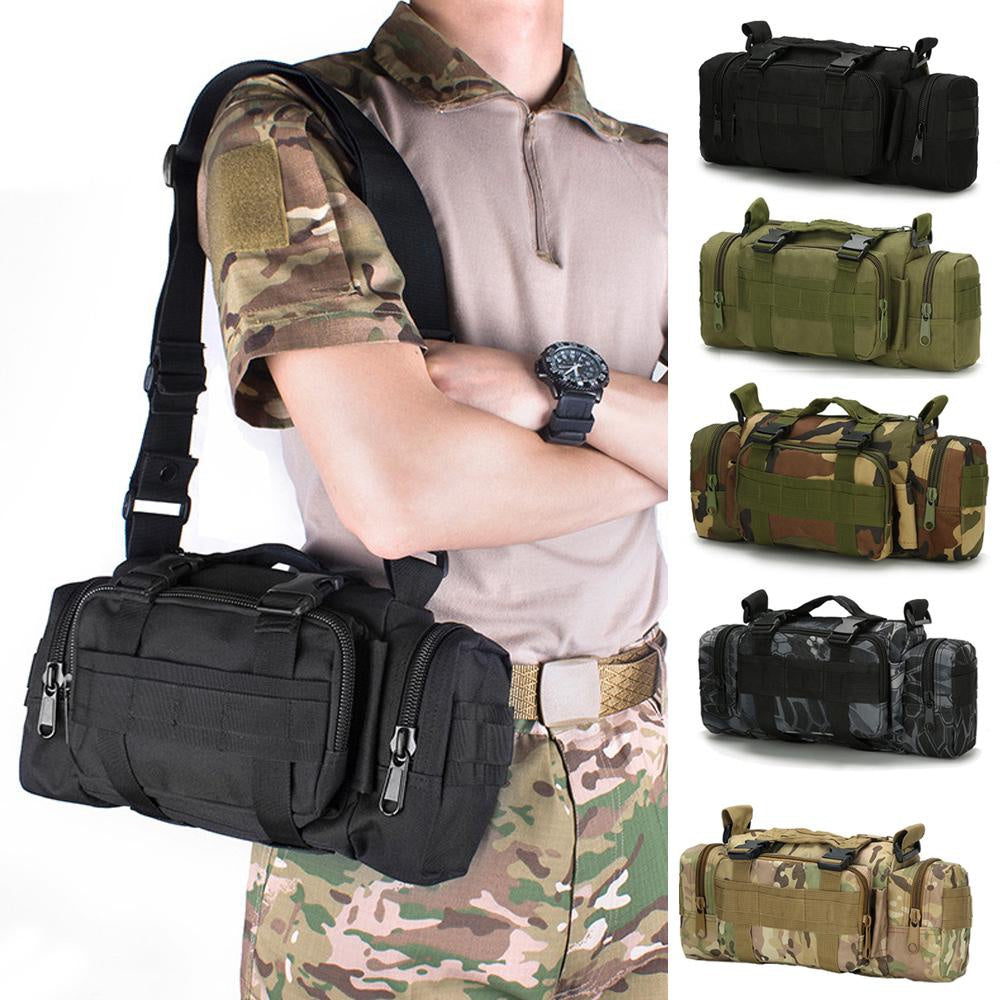 Army Green Tactical Waist Bag | Molle-Compatible, Hydrophobic, Multi-Pocket Design for Camping & Outdoor Adventures