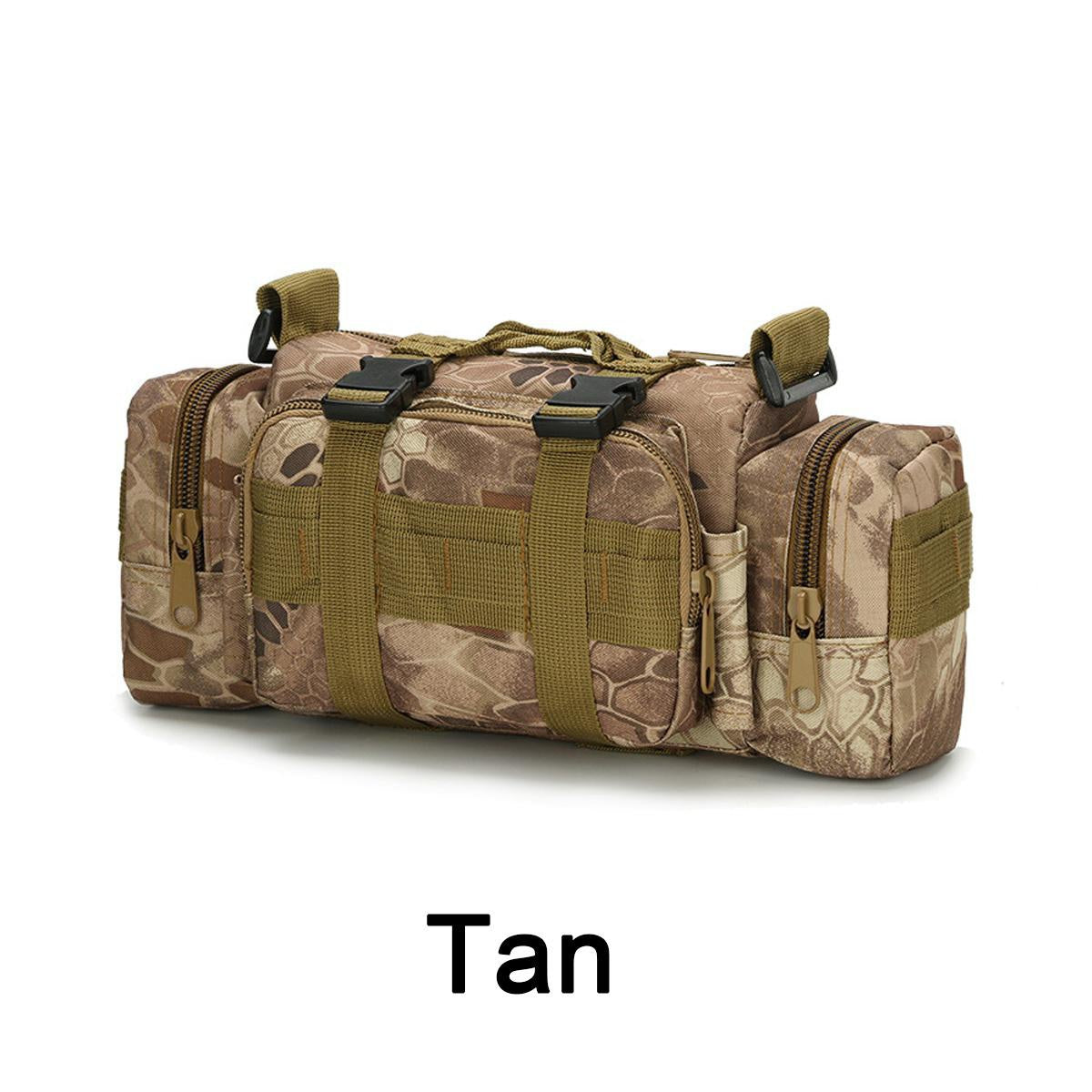 Army Green Tactical Waist Bag | Molle-Compatible, Hydrophobic, Multi-Pocket Design for Camping & Outdoor Adventures