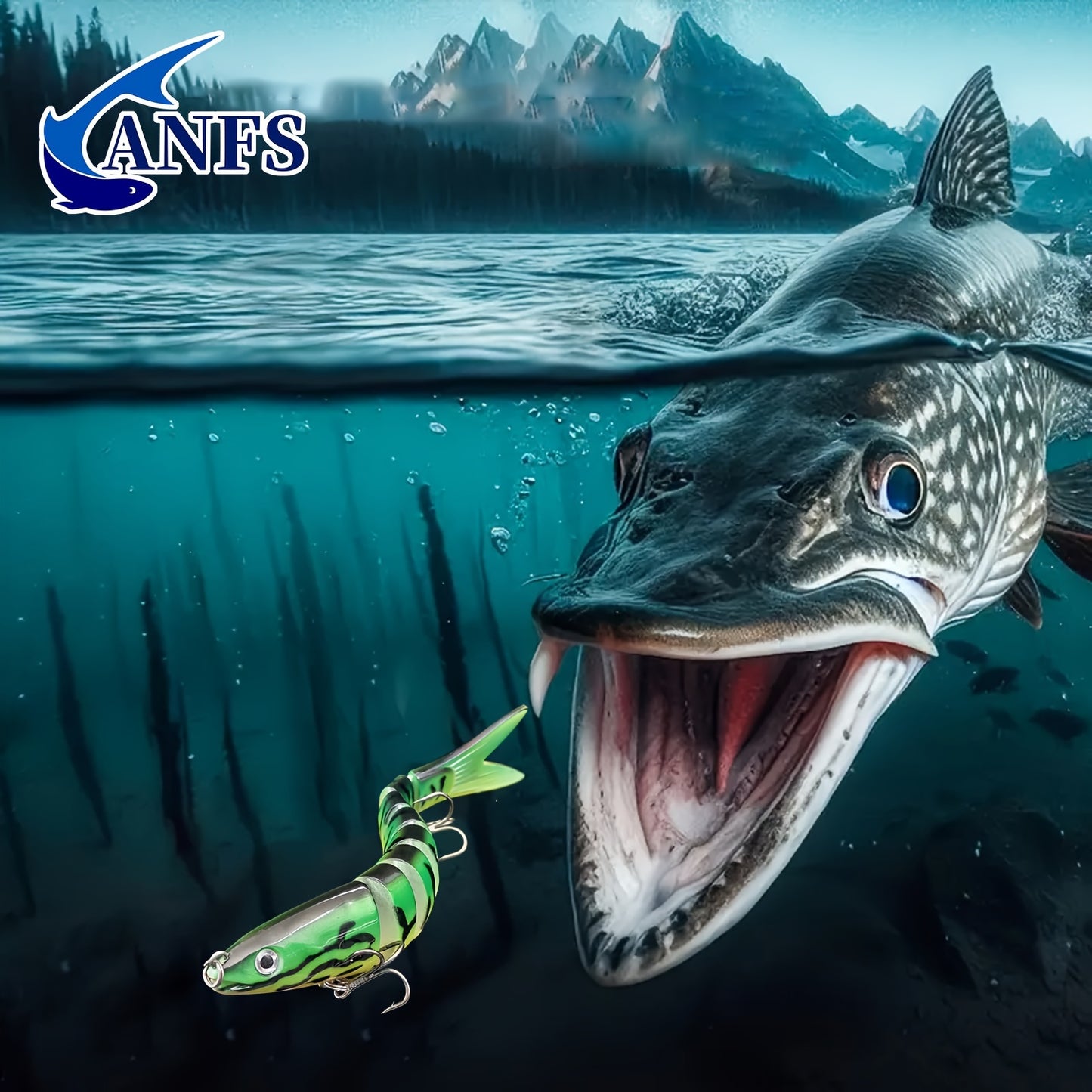 Multi-Jointed Swimbait Crank Bait - Slow Sinking Bionic Artificial Bait for Freshwater and Saltwater Trout and Bass Fishing - 10g/13.5cm - Includes Fishing Accessories