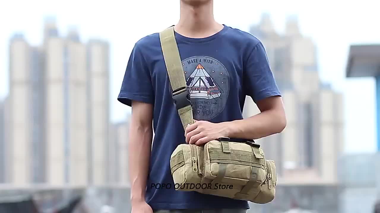 Army Green Tactical Waist Bag | Molle-Compatible, Hydrophobic, Multi-Pocket Design for Camping & Outdoor Adventures
