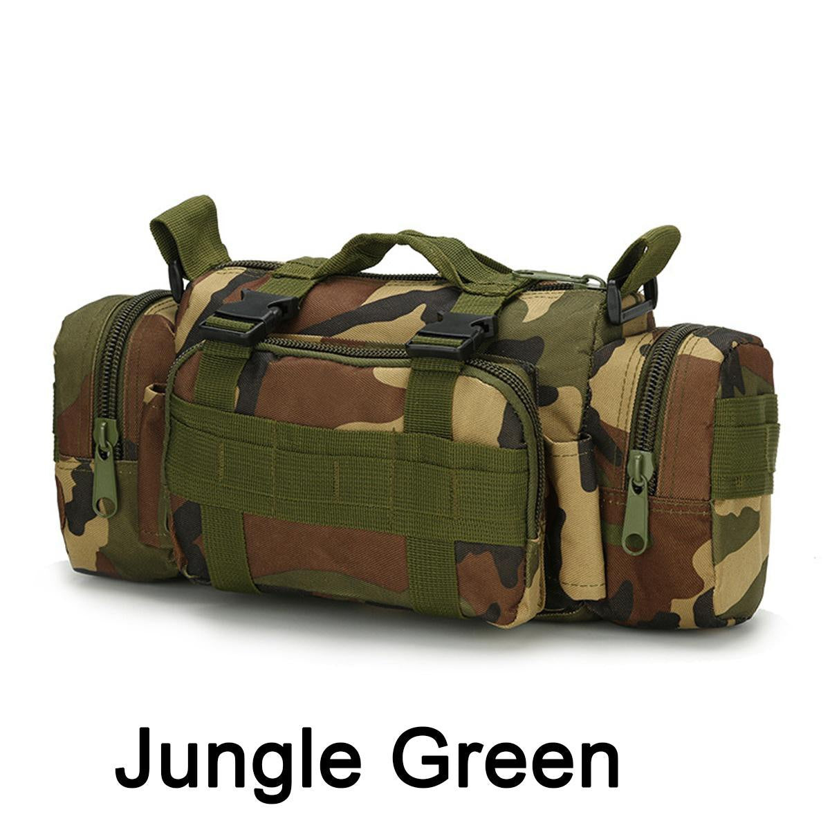 Army Green Tactical Waist Bag | Molle-Compatible, Hydrophobic, Multi-Pocket Design for Camping & Outdoor Adventures