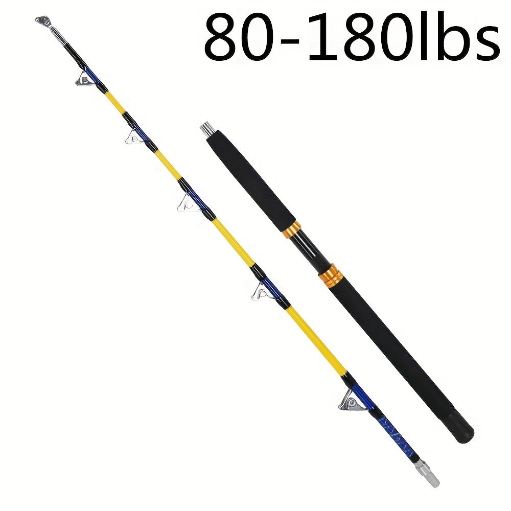 2-Section Trolling Rod - Big Game Saltwater Slow Jigging Fishing Rod for Grouper, 80-180lbs/100-200lbs, 165cm/5.4ft Length