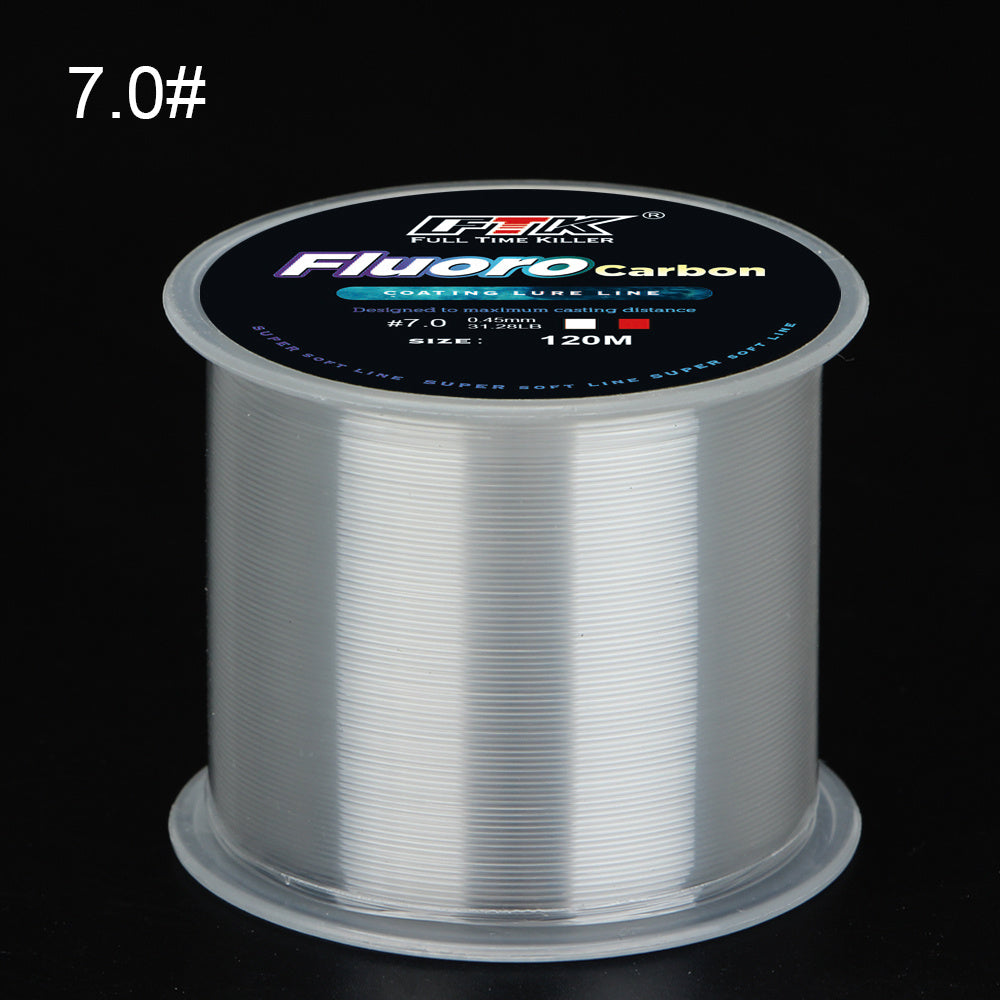 4724.41inch Micro Fluorocarbon Coating Nylon Monofilament Carp Fishing Line 0.20mm-0.60mm 7.15LB-45LB Carbon Fiber Leader Line Fishing Lure Wire Sinking Carp Line