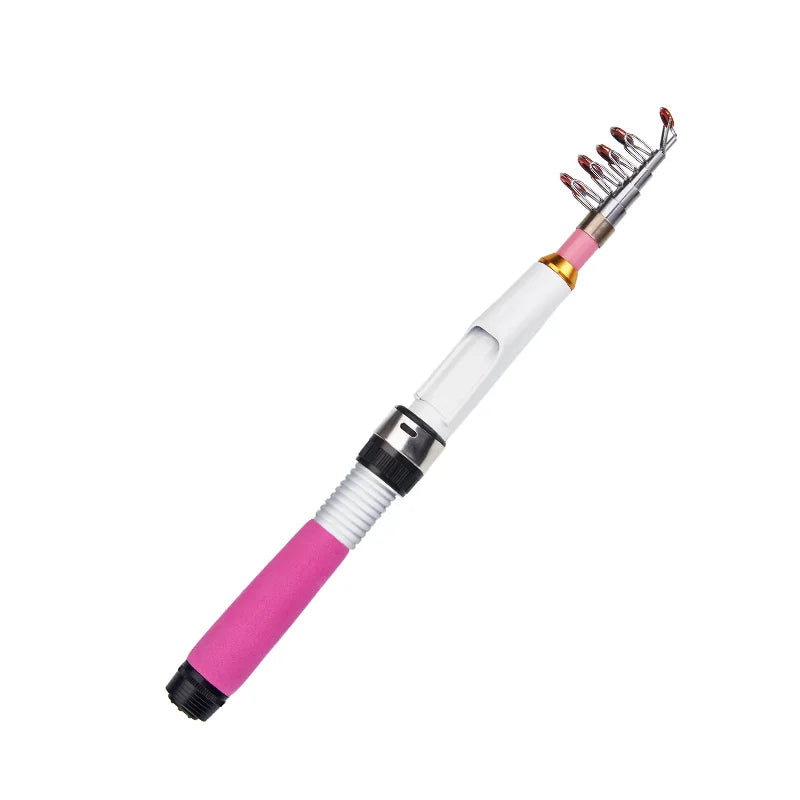 DEUKIO Mini Fishing Pole Kits With Short Telescopic Fishing Rod And Spinning Reel Baits Travel Pole Set for Beginner Children