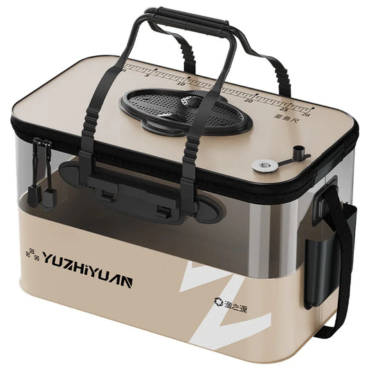 YUZHIYUAN Fishing Bucket Foldable Portable Live Fish Bucket Large Capacity Water Bucket Thickened EVA Material Outdoor Fishing